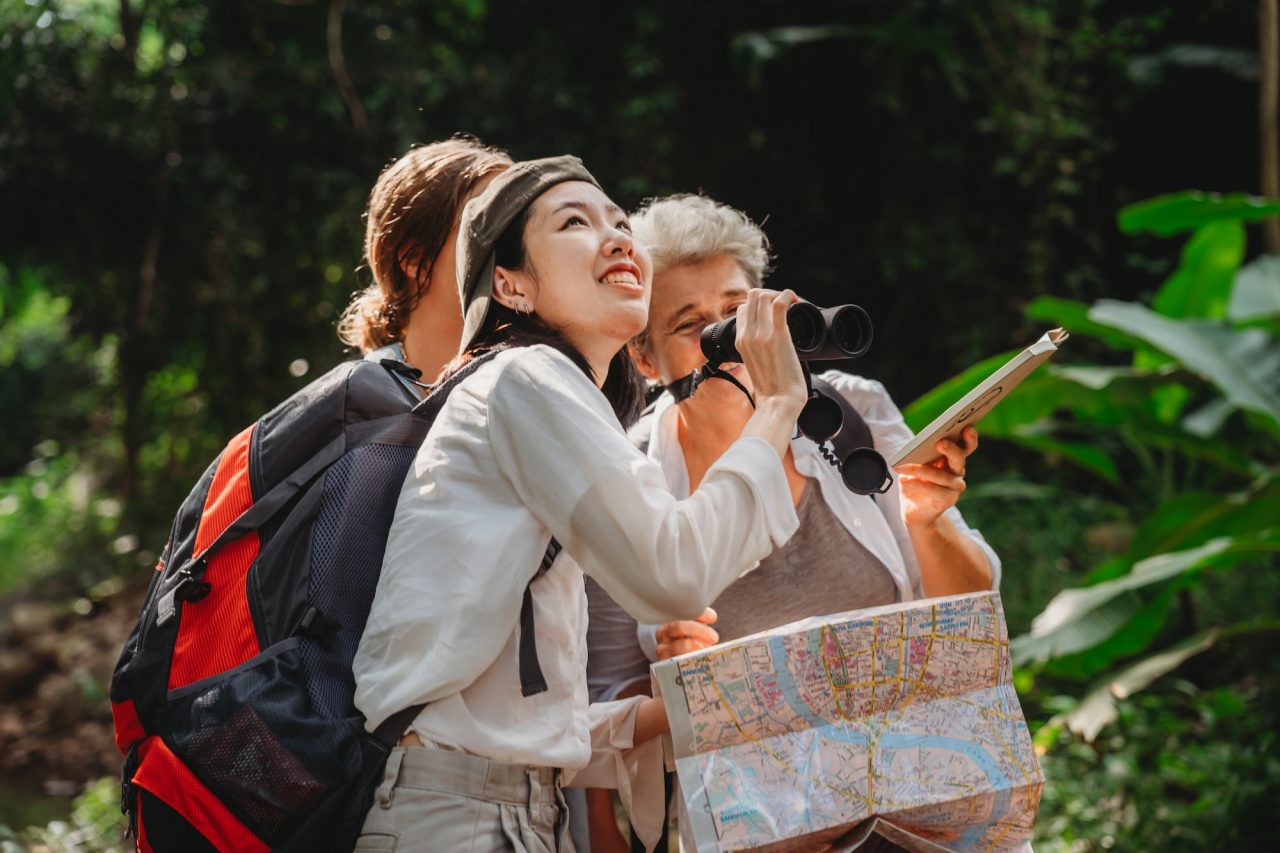 Family and friends trekking near Kodaikanal tourist attractions